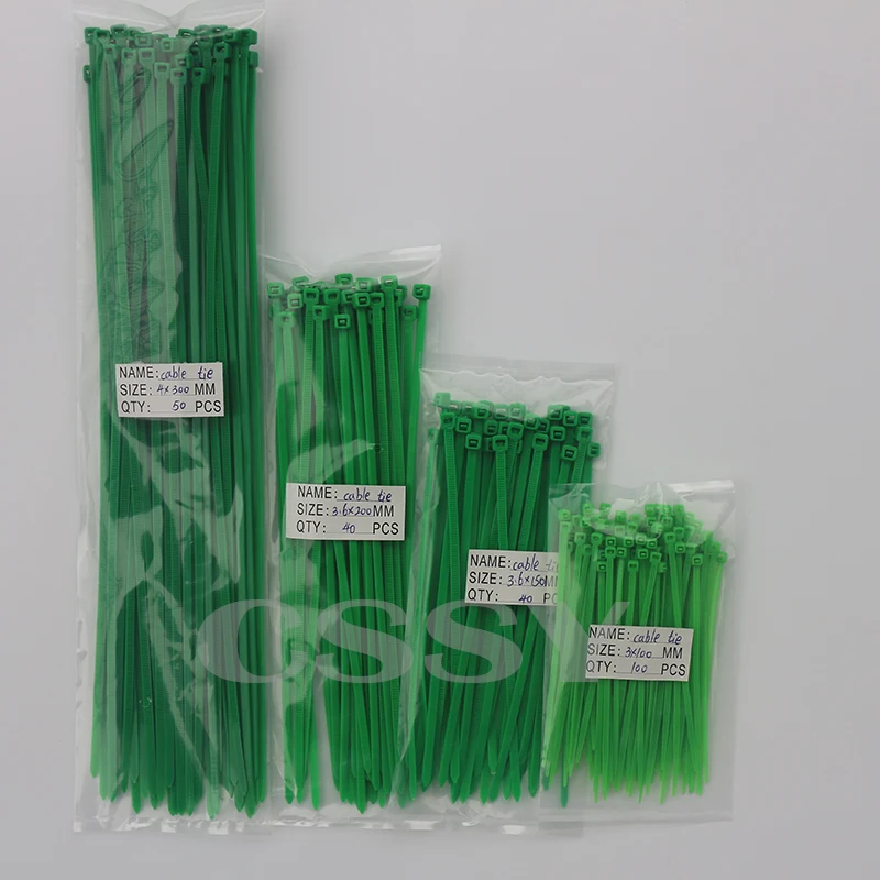 green color Self-locking plastic nylon tie cable fastening ring 150/200/250mm zip wraps strap | Обустройство дома