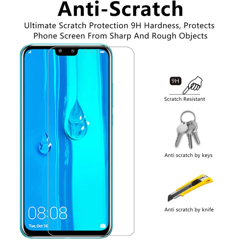 Закаленное стекло для защиты экрана huawei y9 2019 чехол huawey huwei hawei y 9 9y y92019 защитный