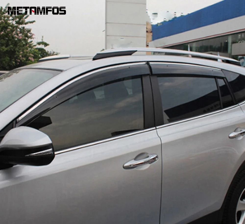 Козырек от солнца и дождя для Toyota Rav4 Rav 4 2014 2017 2018|Хромирование| |