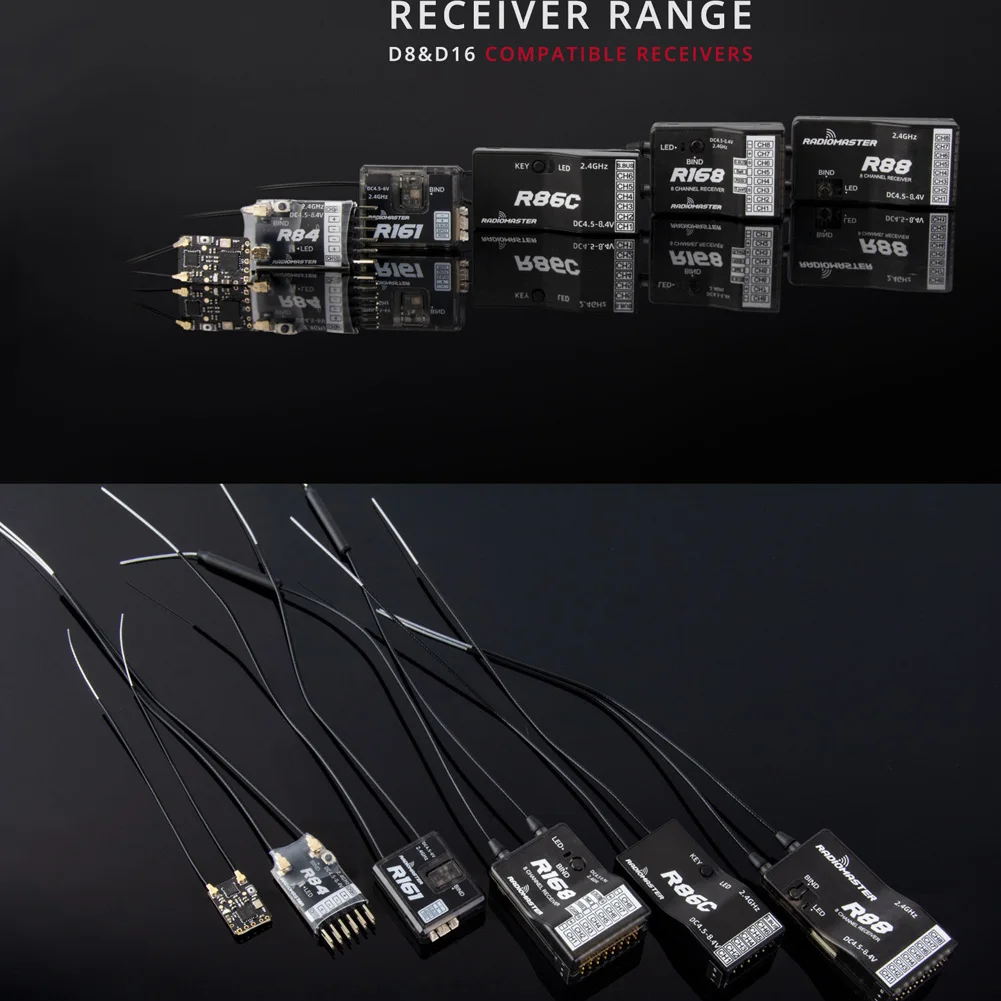 Radiomaster Multi-Protocol Receiver R81 R84 R86 R86C R88 4CH 6CH 8CH Receptor SBUS RSSI for FRSKY D8 D16 TX16S SE RC FPV Drones