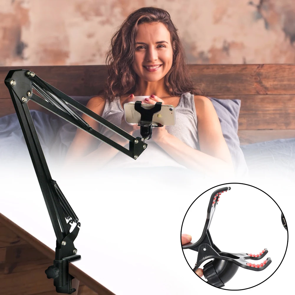 

Multifunctional 360 Rotation Bracket Non-slip Long Arm Mobile Phone Computer Bracket Car Clip Desktop Bedside Lazy Bracket