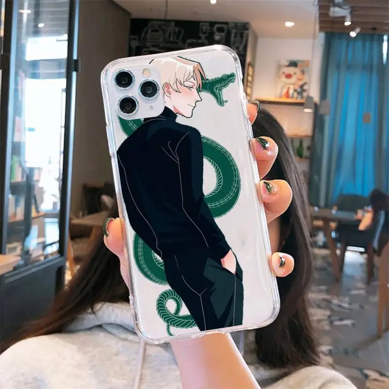 

Draco Malfoy cartoon anime Phone Case Transparent for iPhone 6 7 8 11 12 s mini pro X XS XR MAX Plus cover funda shell