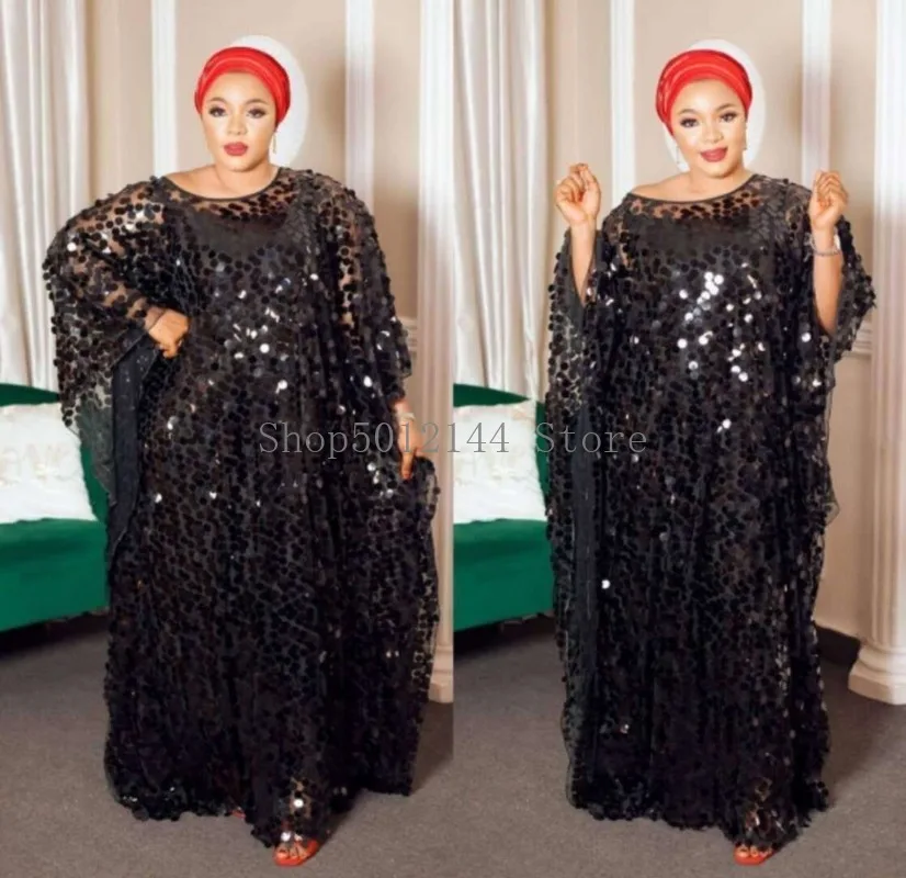 Комплект из 2 предметов африканские платья для женщин платье с блестками