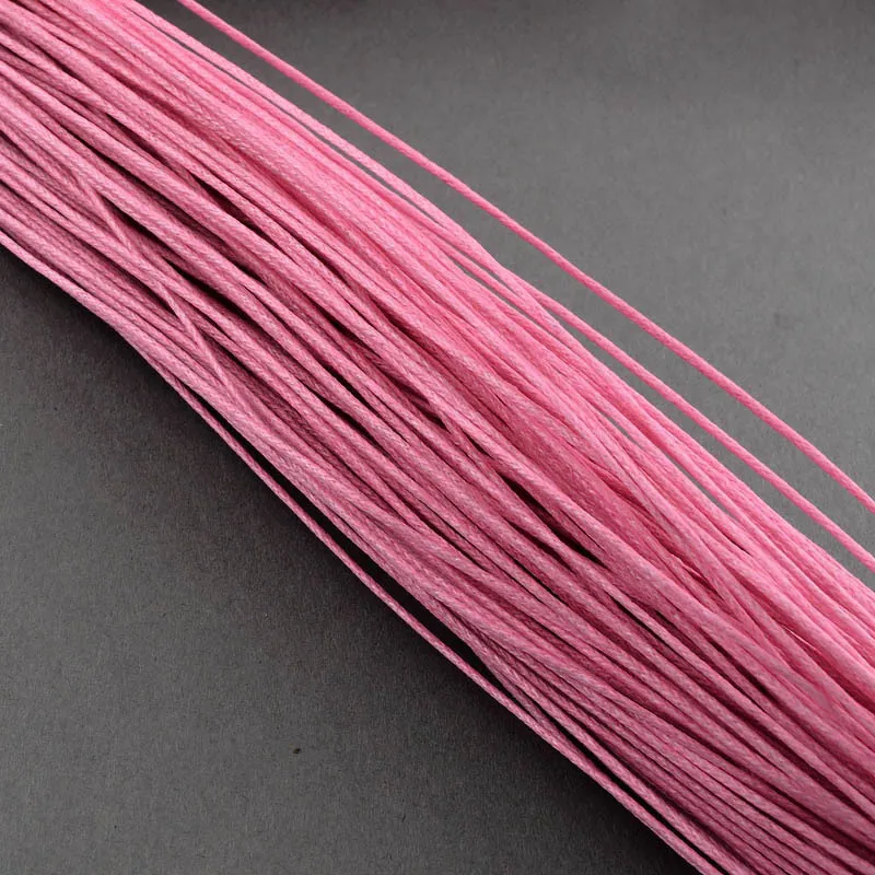 HotPink 1 пачка 1 мм загар Хлопок Воск шнур нить для самостоятельного изготовления ювелирных изделий браслет ожерелье Поставки аксессуары; около 400 м/пачка - Цвет: HotPink