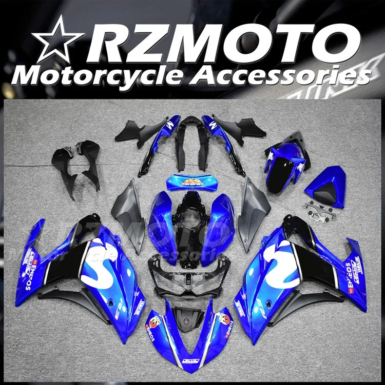 

4Gifts New ABS Fairings kit for YAMAHA YZF-R3 15 16 17 18 YZF-R25 R3 R25 2015 2016 2017 2018 Bodywork set Blue White