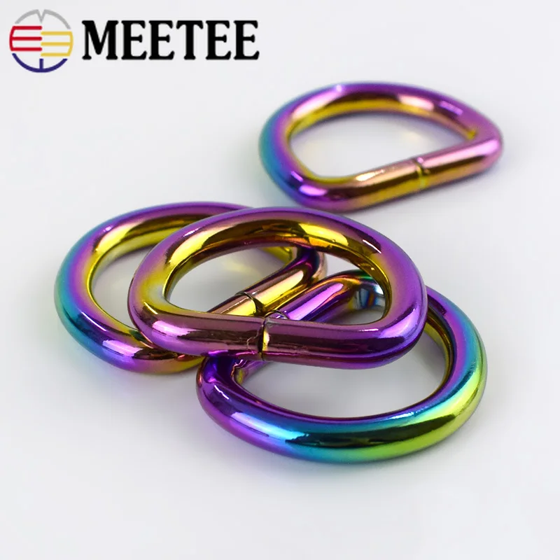 Meetee 4/10 шт 25 мм D кольцевой ремень с металлическими пряжками лямки сумка застежка
