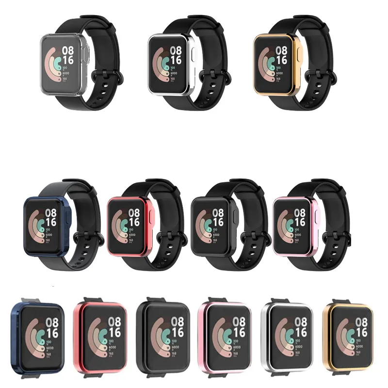 

Мягкий защитный чехол из ТПУ на весь ЖК-экран, защитный чехол с рамкой для Xiaomi Mi Watch Lite Band, защитный бампер, защита