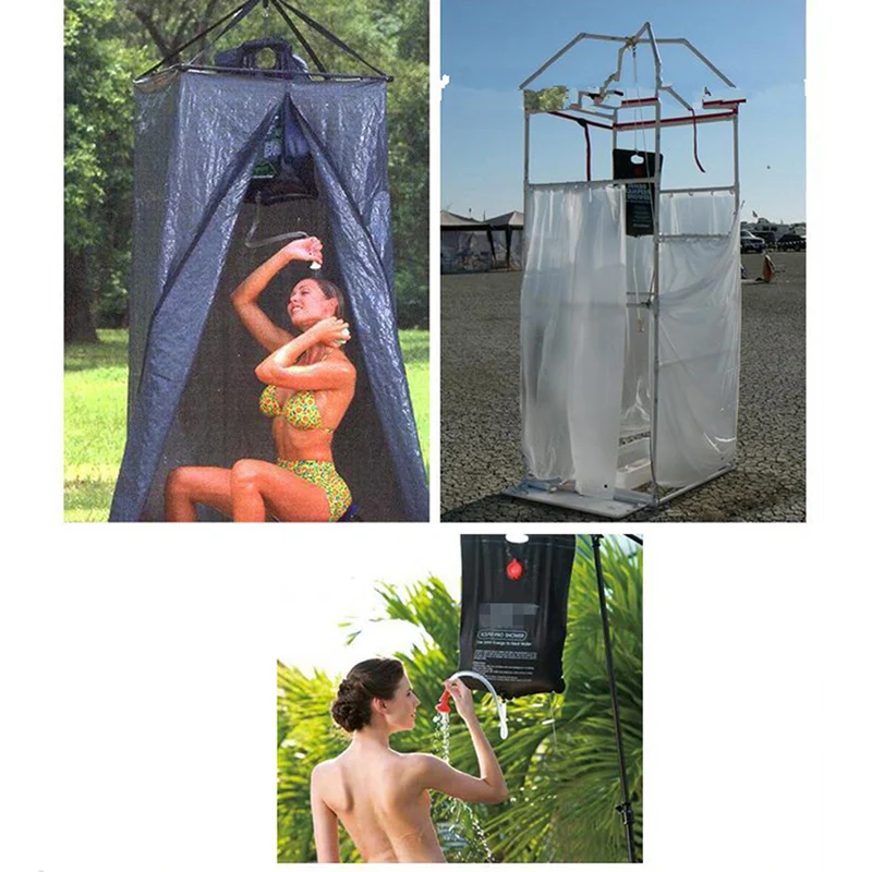 

20L Water Bag Foldable Solar Energy Heated Camp PVC Shower Bag Outdoor Camping Travel Hiking Climbing BBQ Picnic Water Storage