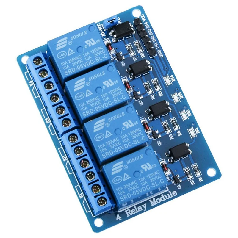 SHGO горячей триггерный релейный модуль 4 канала DC 5V с анод для Arduino UNO R3 Мега 2560