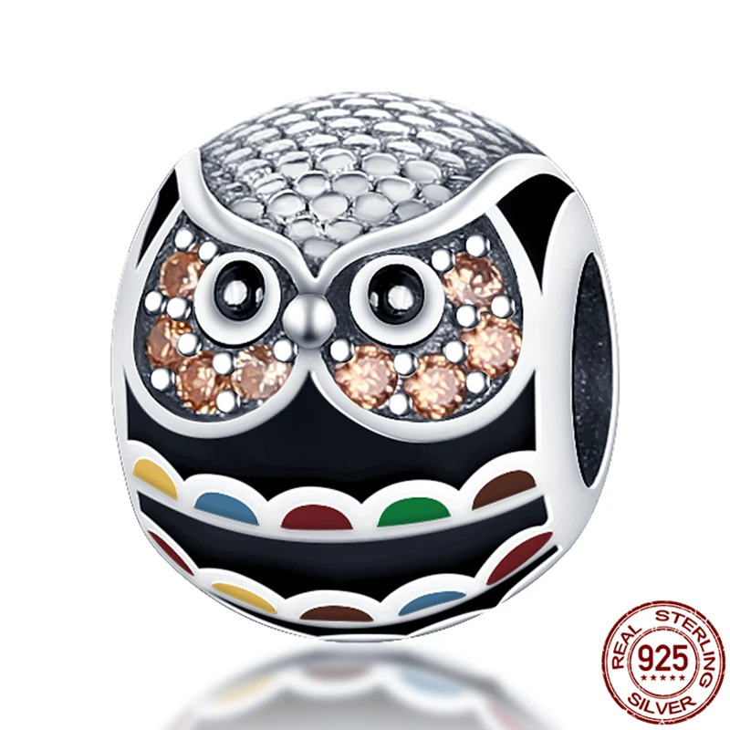 

Genuine 925Sterling Silver Toot Bird Zircon Beads Fit Original 3mm Pandora Bracelet&Bangle For Women Fashion Jewelry Gift