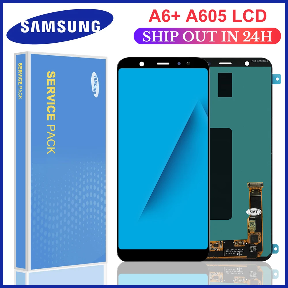 Оригинальный Amoled дисплей для Samsung Galaxy A6 + A605 SM A605F сменный ЖК экран samsung A605FN A605G A605GN