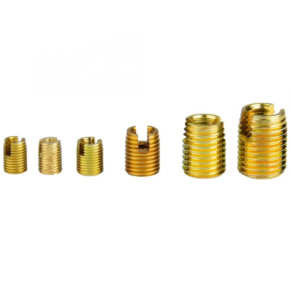 50Pcs M3/M4/M5/M6/M8/M10/M12 Carbon Steel Thread Repair Insert Self Tapping Slotted Combination Set Assortment Kit | Строительство и