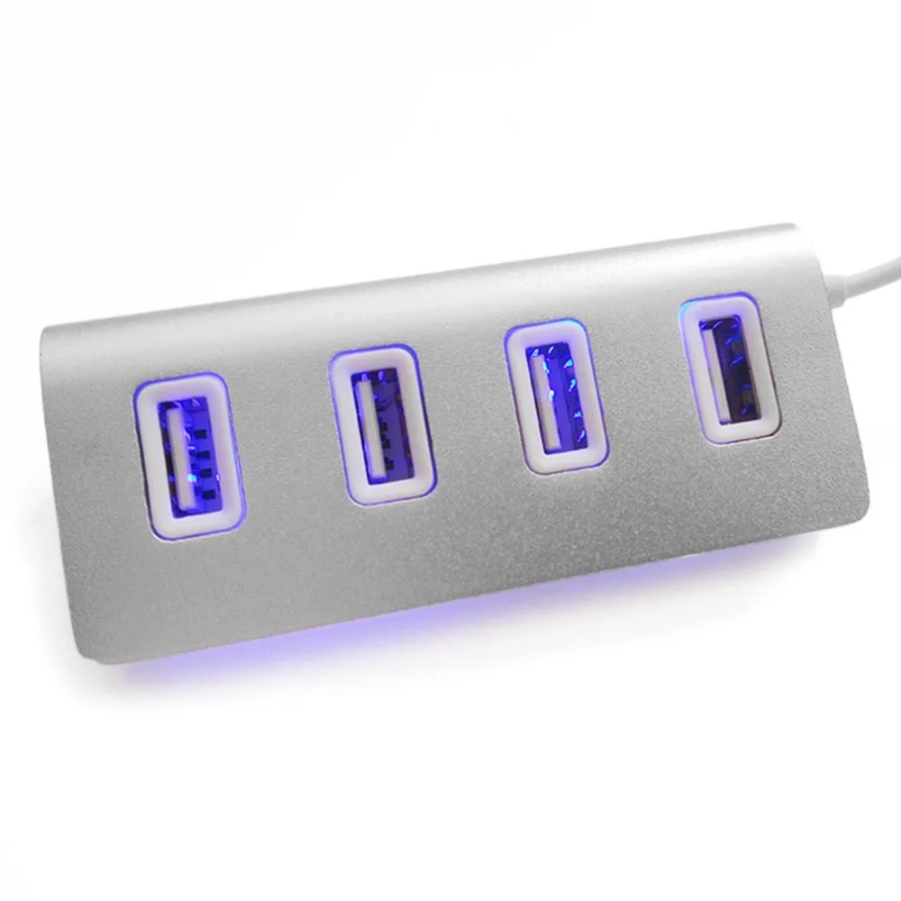 Xiaomi 4-портовый высокоскоростной мини синего цвета со светодиодной подсветкой и USB