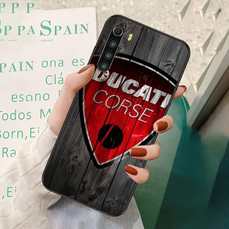 

LJHYDFCNB Famous Motorcycle Ducati Phone Case For Redmi 7 8 9 A K20 30 Pro Note 8 9 Pro 9s