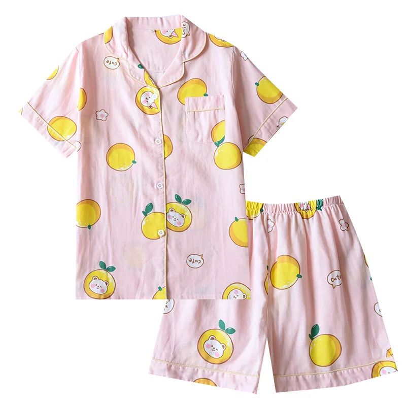 New   Summer Pajamas Set Women Cotton Suits with Shorts Short Sleeves Cute  Women Pajamas   Lounge Wear  Womens Two Piece Sets