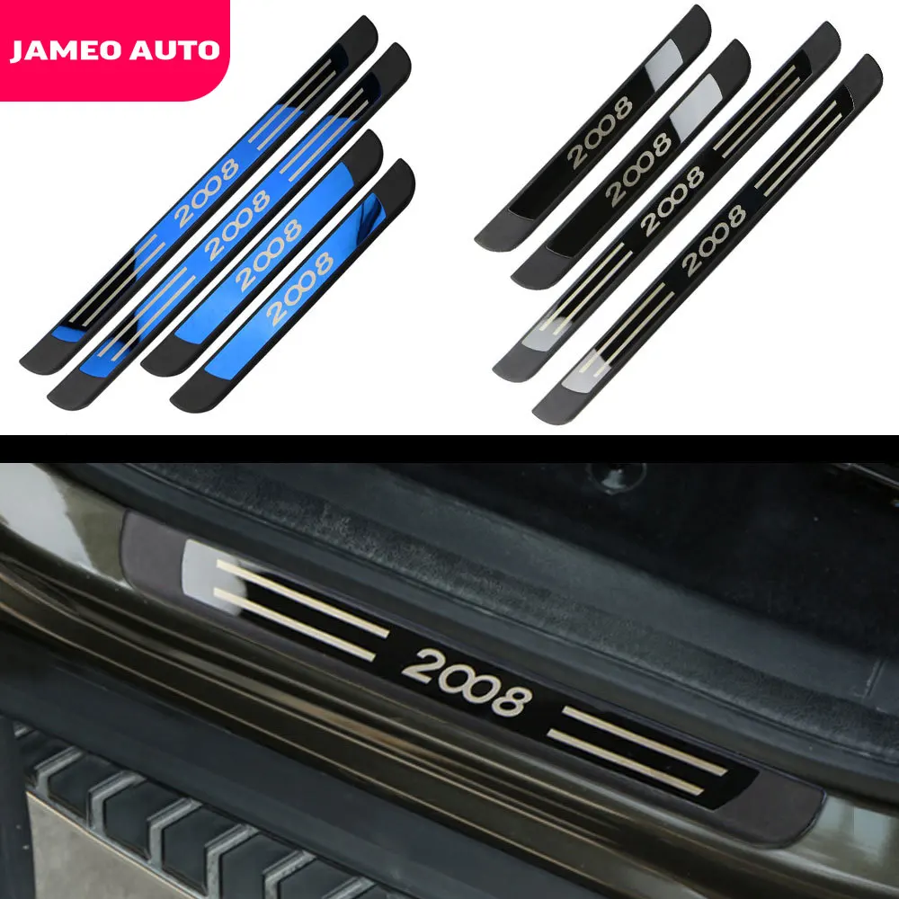 4 шт./компл. ABS и нержавеющая сталь внутренняя дверь порога потертости пластины