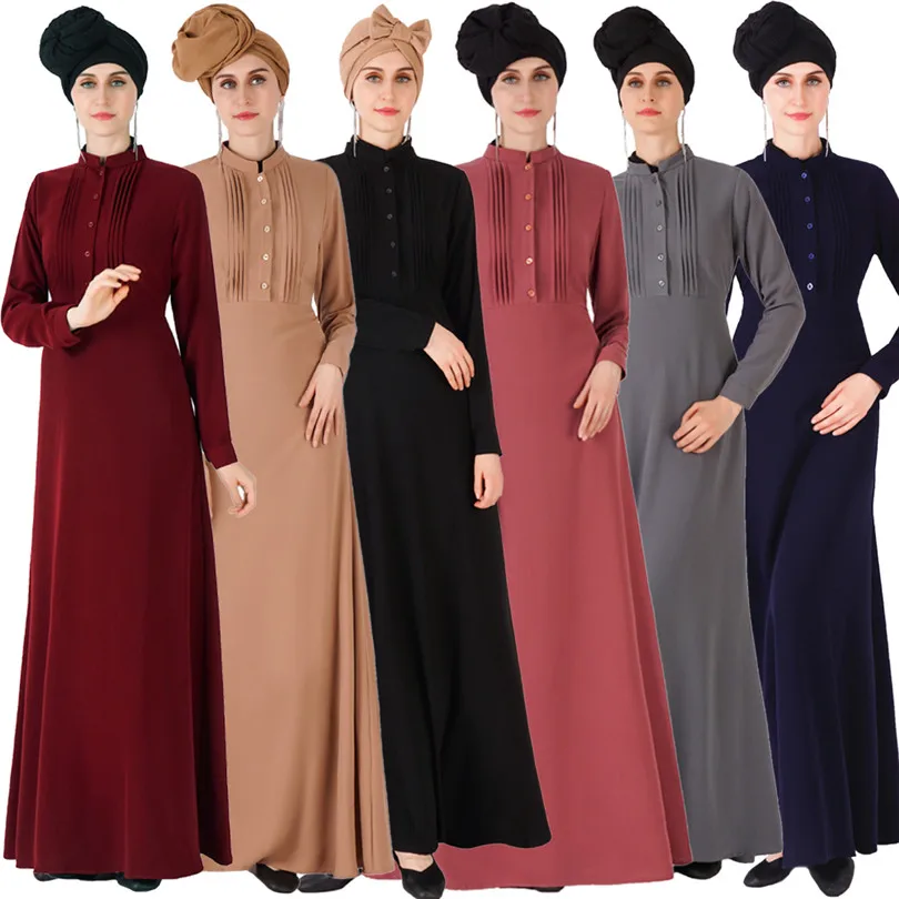 Женская рубашка платье хиджаб мусульманское абайя кимоно Турция Дубай Кафтан