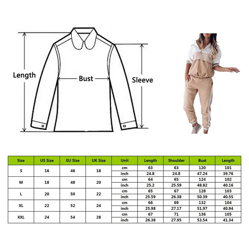 

Spring Autumn Casual Set Women Fashion Tracksuit Sportswear Sets Women Patchwork Hoodies Sweatshirt and Sweatpant 2 Pcs Set