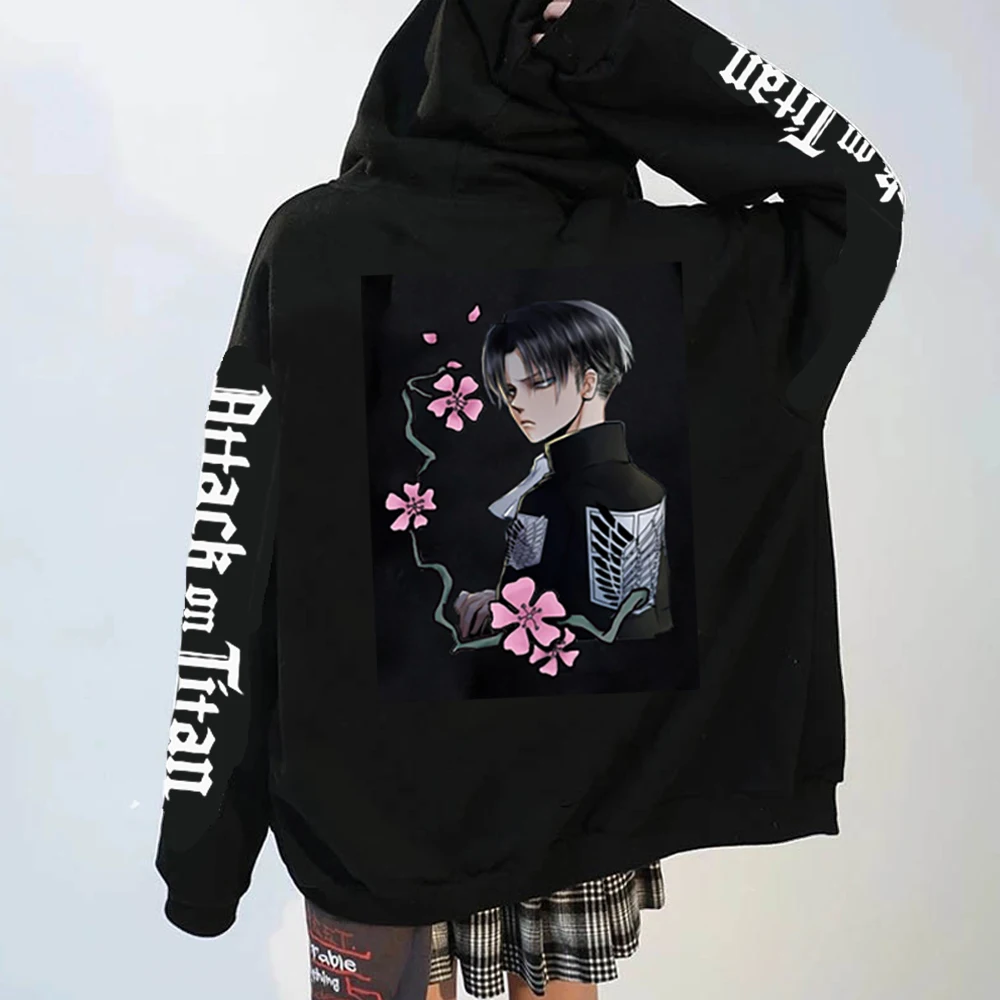 

Anime Hoodies Attack on Titan Printed Pullover Sweatshirts Long Sleeve Loose Streetwear Hoodie Tops Hip Hop Cosplay Clothes