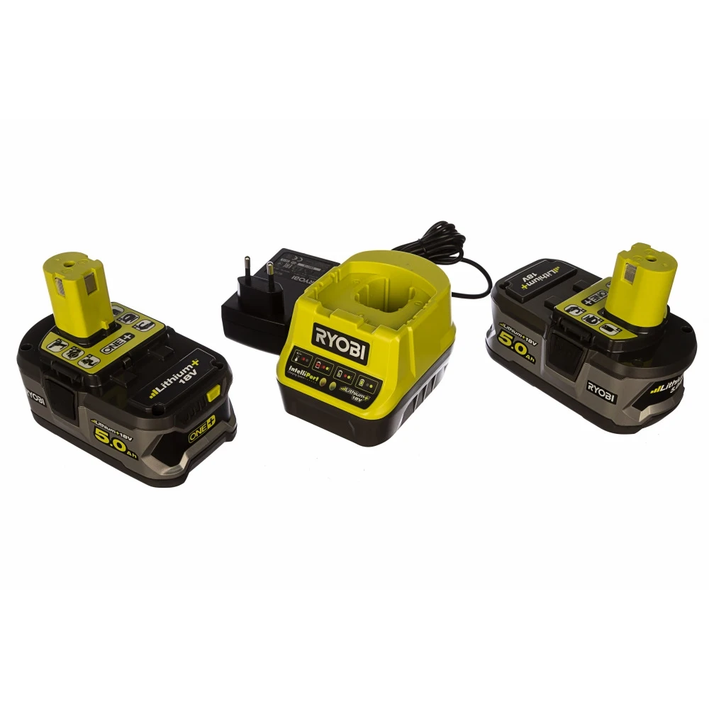 Набор ryobi one+ rc18120-250 5133003364 аккумулятор (18 в 5.0 а*ч li-ion) 2 шт. и зарядное устройство