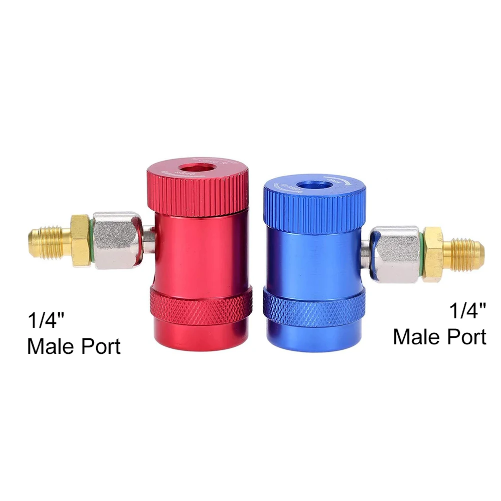 

1pcs R1234YF High/Low Side Manual Quick Couplers Kit Can Tap R12 R22 To R134A Adapter Fitting Connetor For Car Air-Conditioning