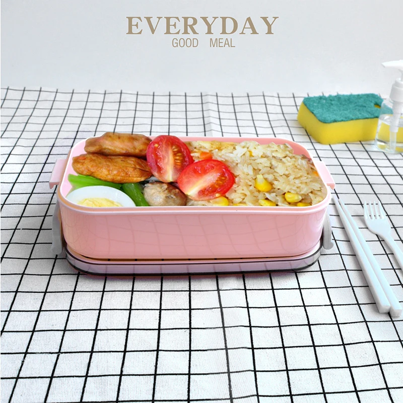 Высококачественная переносная коробка для ланча 900 мл Bento коробка для еды Складная столовая посуда контейнер для еды миска для еды
