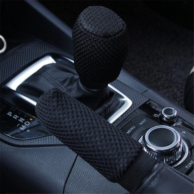 Car Handbrake Covers Gear Shift Knob Cover Antiskid Protect Handle Anti Slip Sleeve Universal Interior Auto Accessories | Автомобили и