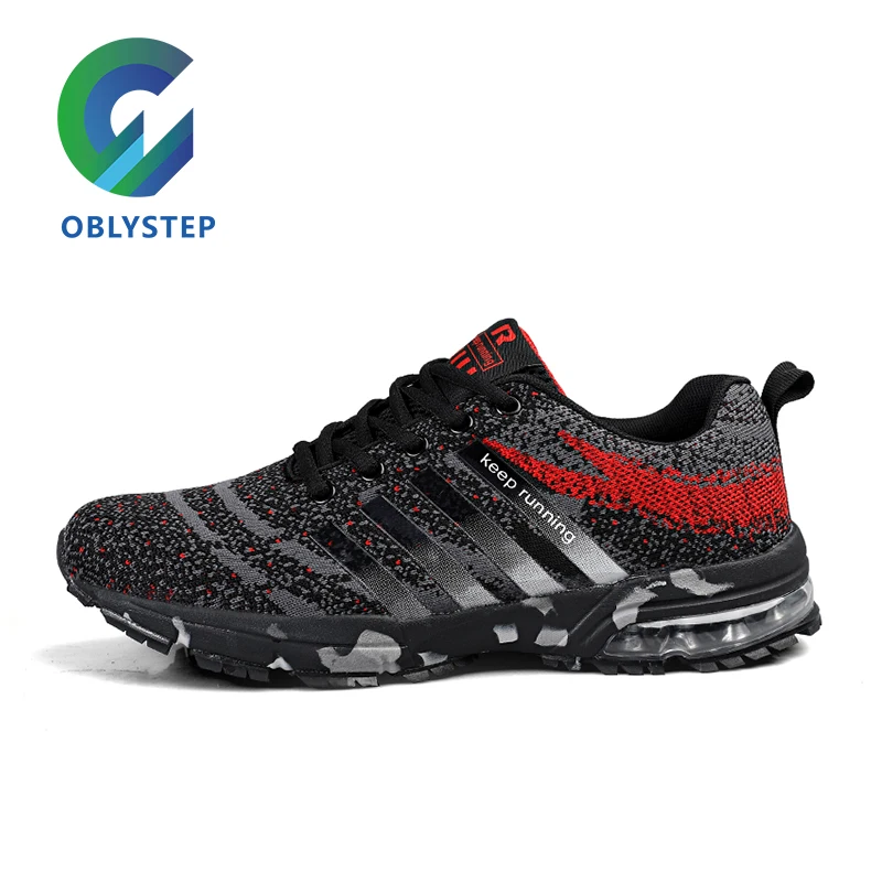 

OBLYSTEP Air Cushion Sneakers for Mens Breathable Running Shoes Fashion Male Sports Casual Shoes Mesh Tennis Shoes