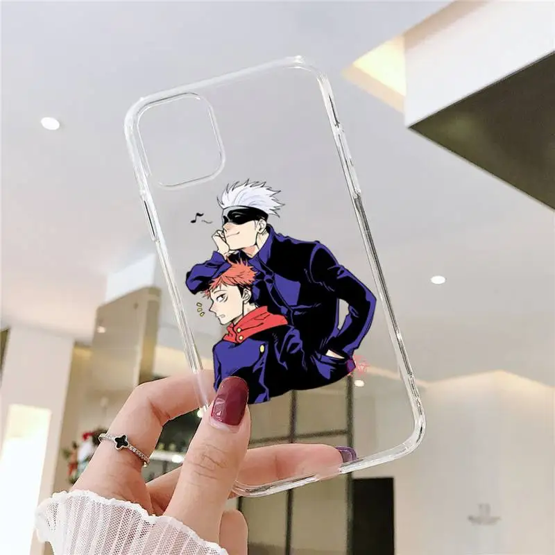 

Jujutsu Kaisen Satoru Gojo Phone Case Transparent soft For iphone 5 5s 5c se 6 6s 7 8 11 12 plus mini x xs xr pro max