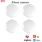 Датчик утечки воды Tuya сигнализация ZigBee, автономный детектор утечки воды с Wi-Fi, система оповещения об переполнении