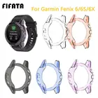 Прозрачный силиконовый защитный чехол FIFATA из ТПУ для Garmin Fenix 6  6S6X, чехол для смарт часов, Сменные аксессуары