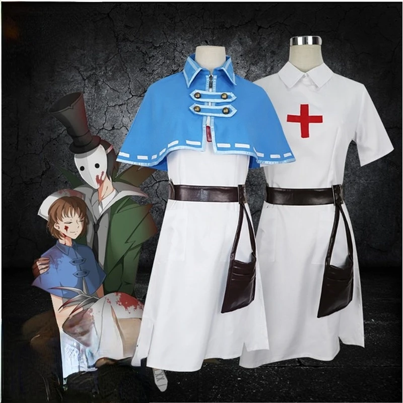 

2021 Identity Ⅴ Costumes Chinese Game Figue Emily Dyer Lydia Jones Doctor Dress Hat Shawl Belt for Women Cosplay Costume Suit