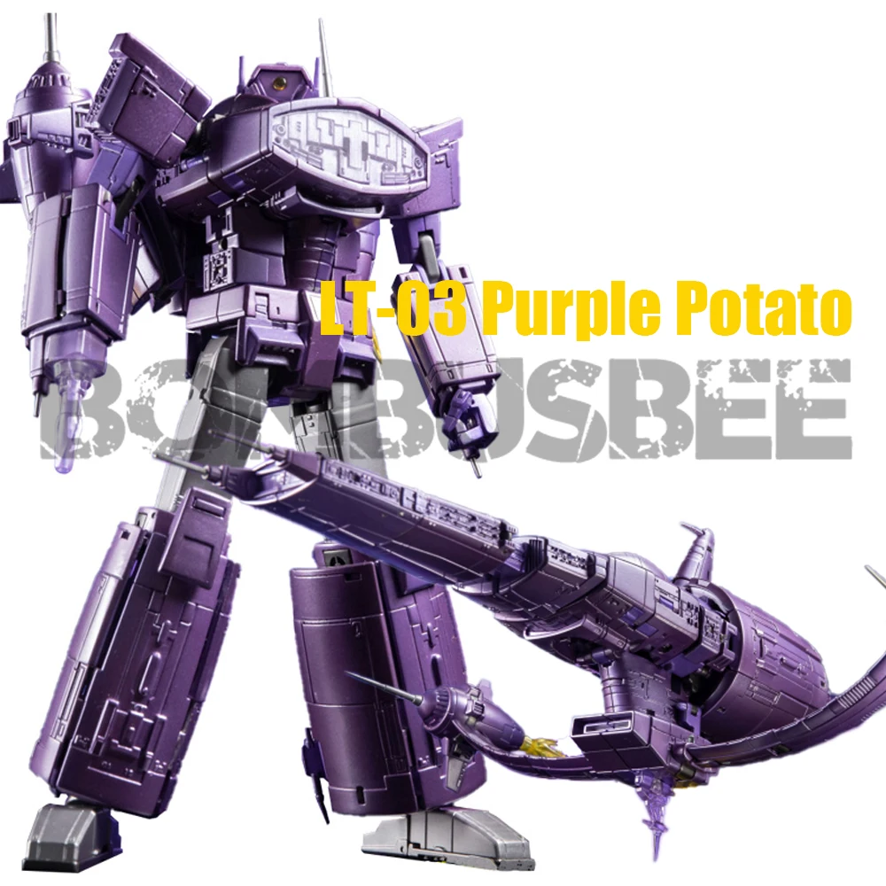 【In Stock】Action Figure Toy Transformation Lemon Tree LT-03 Purple Potato Shock Spaceship Wave Cruiser Plastic ABS High Detail