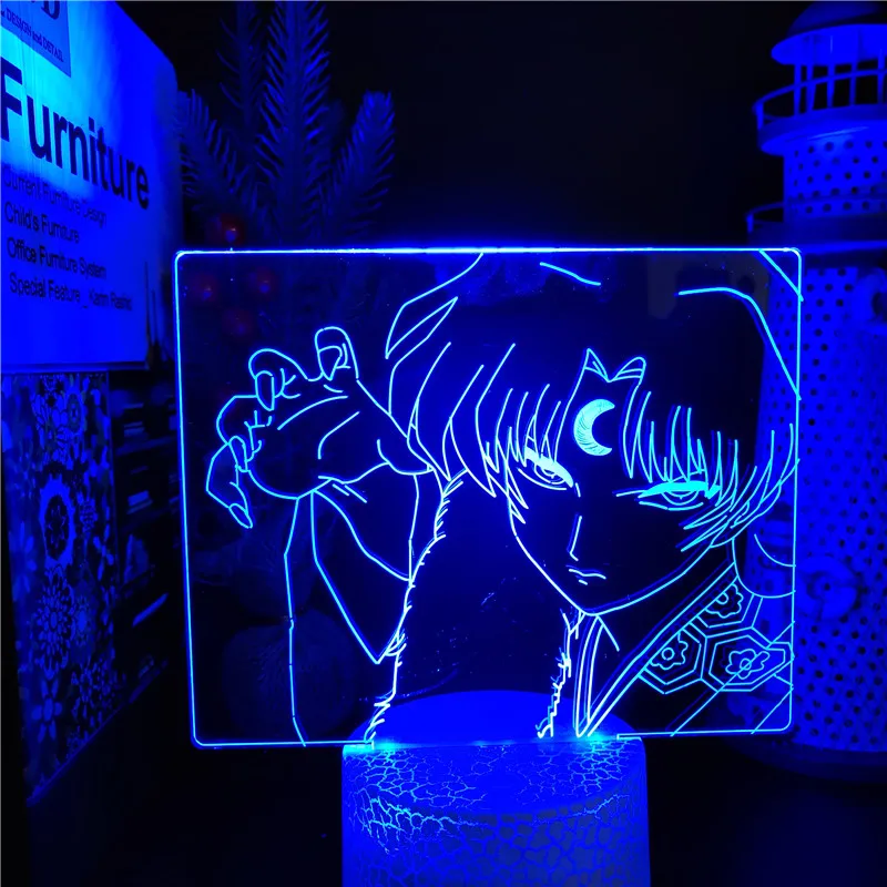Ночсветильник Inuyasha Sesshomaru 3D иллюзионная лампа декор для спальни Настольная