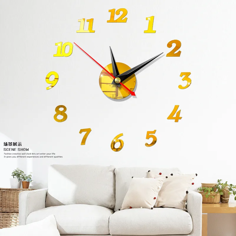 Большие настенные мини часы сделай сам с наклейками бесшумные цифровые