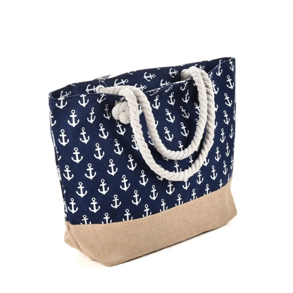 2019 летняя парусиновая большая пляжная сумка вместительная для покупок с