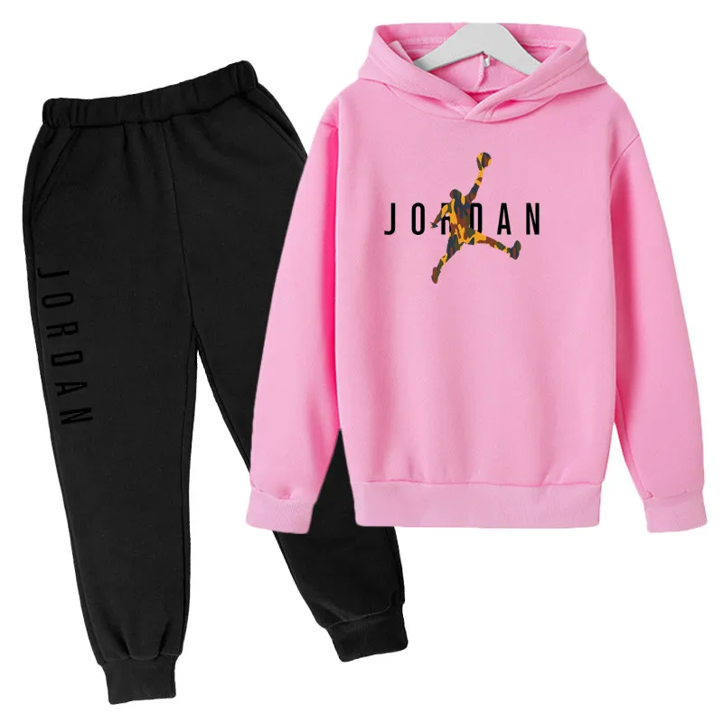 

2021 Brand Autumn and Winter Hoodie Women's Suit Pullover + Jogging Pants Running Wear Girl Pullover Jordan23 Male + Girl Wear