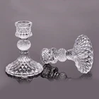 Классический стеклянный подсвечник изысканный стиль прочная долговечная Устойчивая база легко чистить лучшее украшение для комнаты распродажа