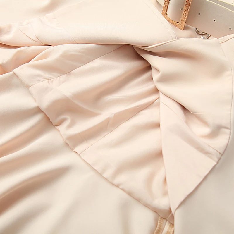 

2021 SPRING DOUBLE BREASTED FRONT POCKET BELTED DRESS