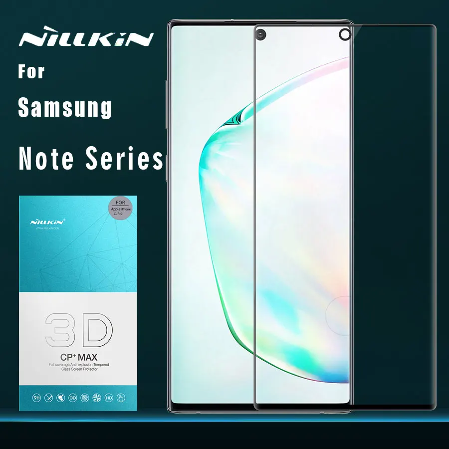 Закаленное стекло Nillkin 3D для Samsung Galaxy Note 10 Plus + защитная пленка с полным покрытием 9