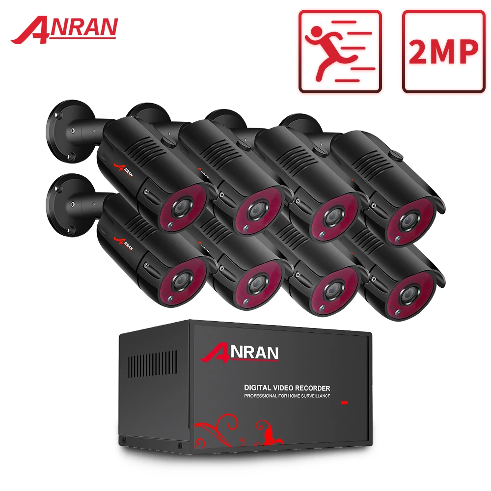 Камера видеонаблюдения ANRAN AHD DVR инфракрасная камера ночного видения 1080P 4/8