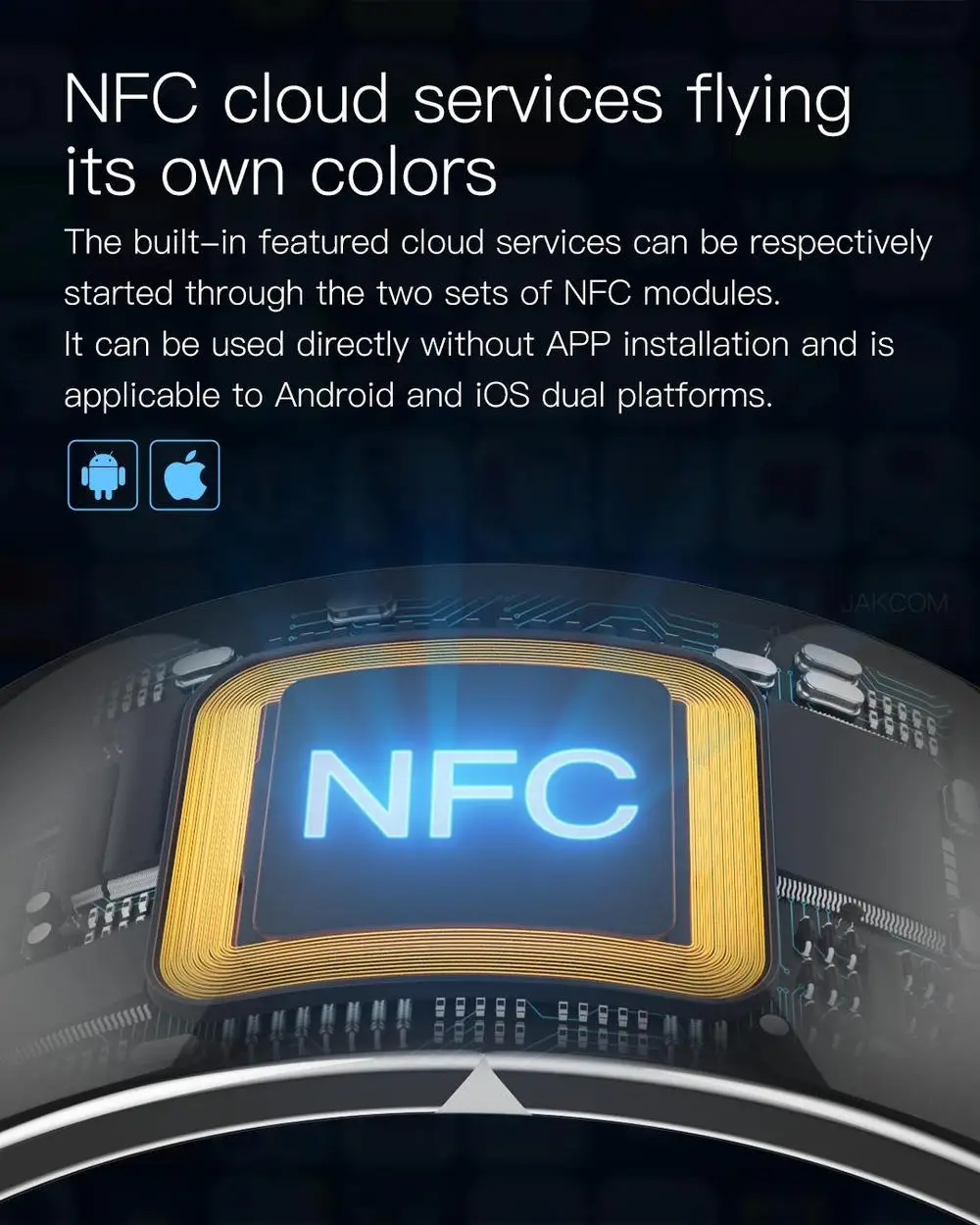 

Новинка 2021, смарт-кольца Jakcom R4 NFC Magic technology для IOS, Android, Windows, NFC