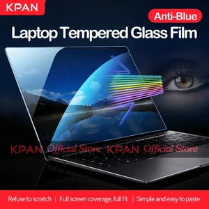 kpan anti blue laptop tempered glass film 14 15 inch 15 6169 344194mm notebook screen protector for hp lenovo acer asus dell free global shipping