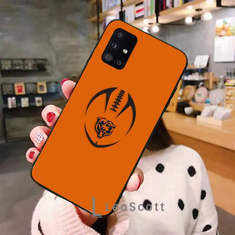 

Chicago Bears rugby Phone Case For Samsung A40 A50 A51 A71 A20E A20S S8 S9 S10 S20 Plus note 20 ultra 4G 5G