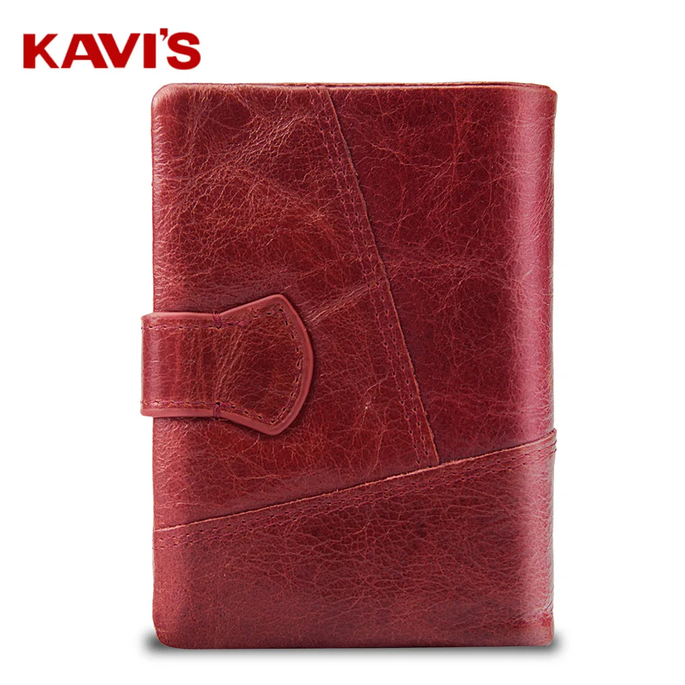 KAVIS Rfid из натуральной кожи для женщин женские кошельки женский кошелек сумочка с