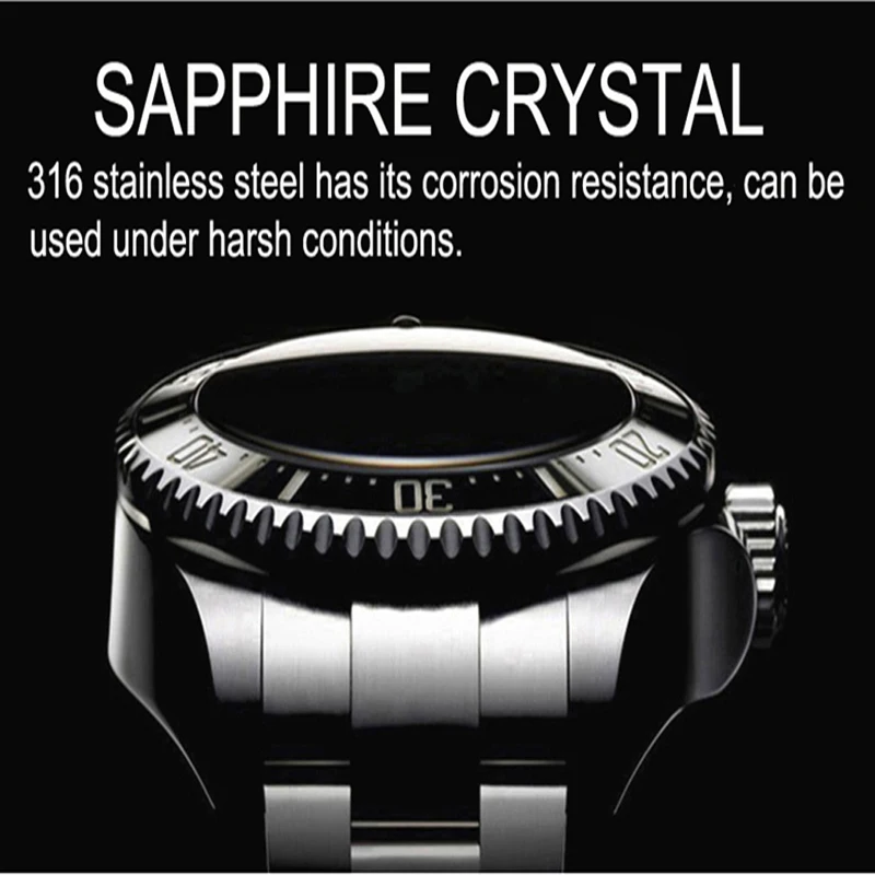 LOREO мужские часы Топ бренд класса люкс бизнес автоматические Дайвинг