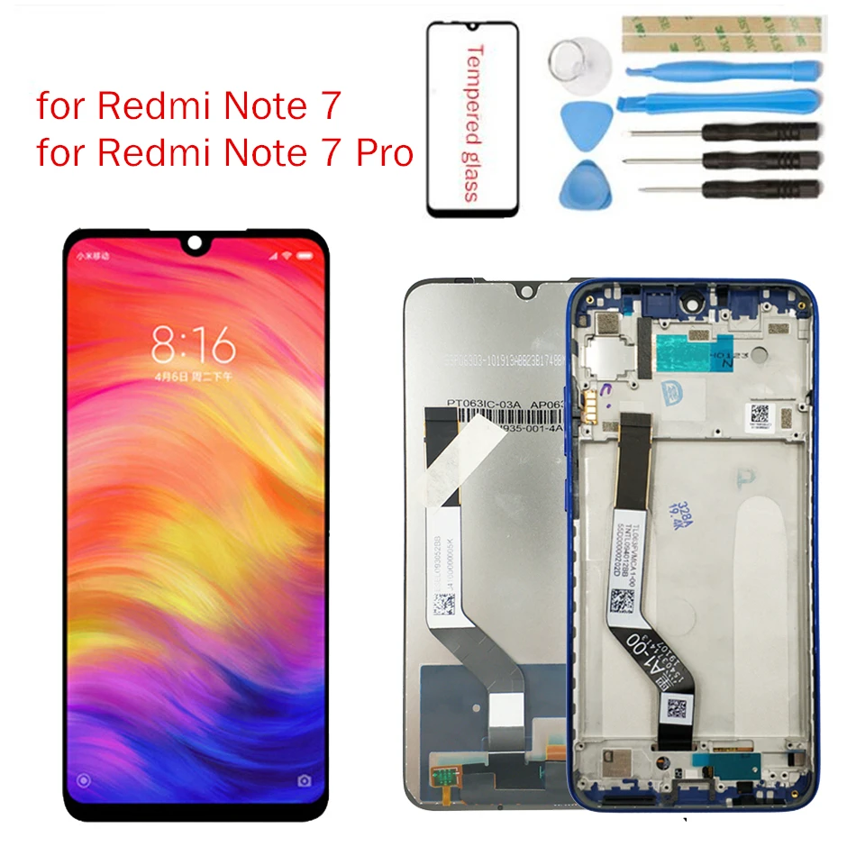 5 шт. для Xiaomi Redmi Note 7 ЖК дисплей сенсорный дигитайзер Note7 Pro 10 сенсорных запасных