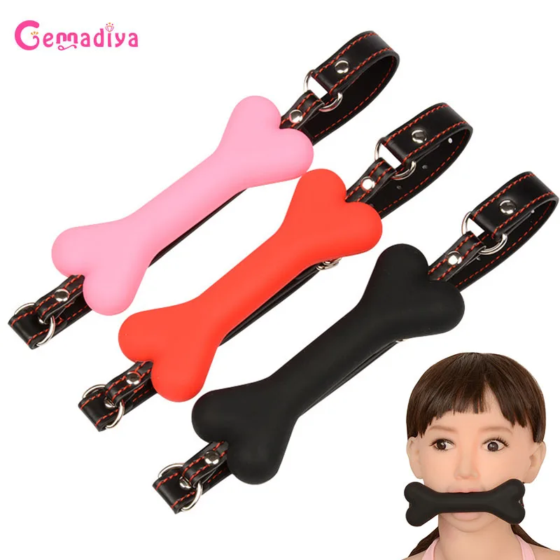 Силиконовый бондаж из искусственной кожи с открытым ртом для собак БДСМ