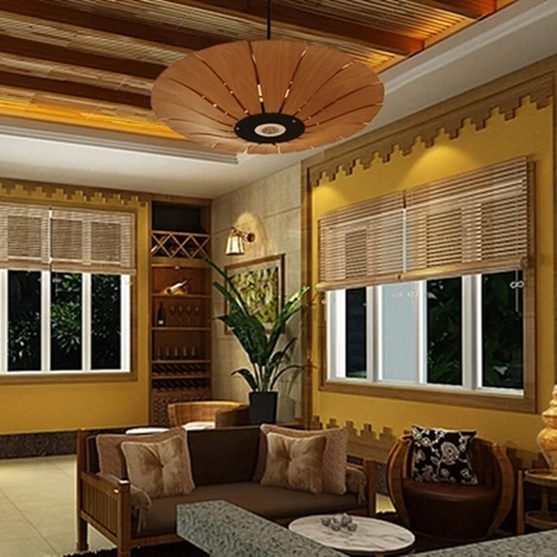 Подвесной светильник Luminaria Design деревянный шпон в форме коры креативный