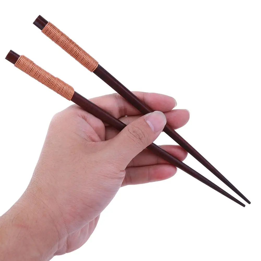 

Natural Wood Chopsticks 23.5cm Length Students Retro Kitchen Food Tableware